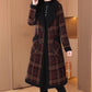 Women's Winter Lapel Plaid Mid-Length Tweed Coat（50% OFF）