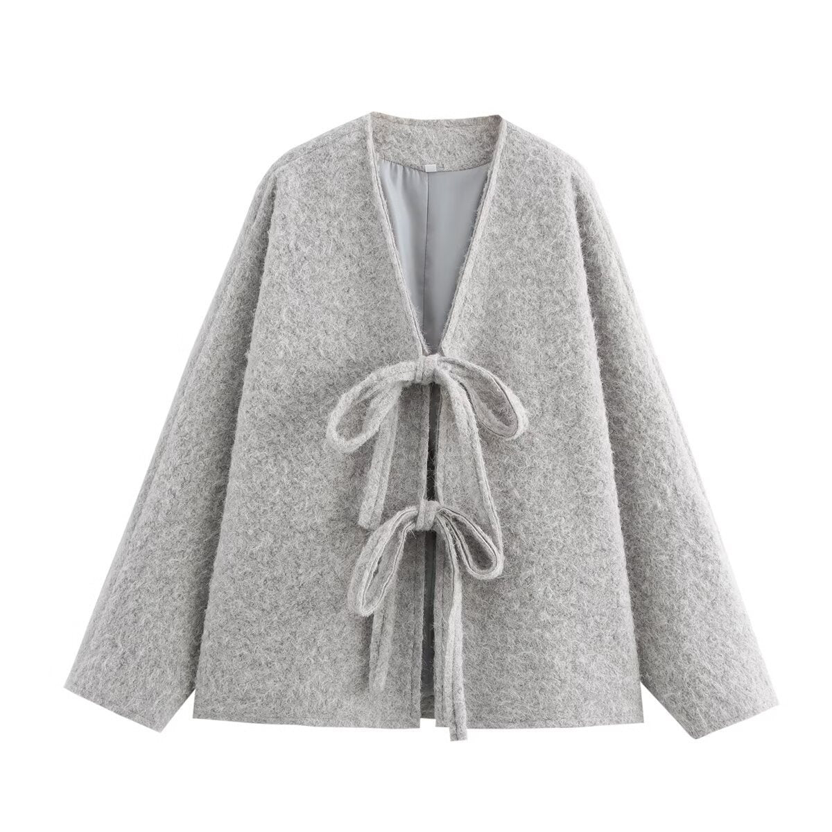 Women's Bow Tie Front Open Cardigan（50% OFF）