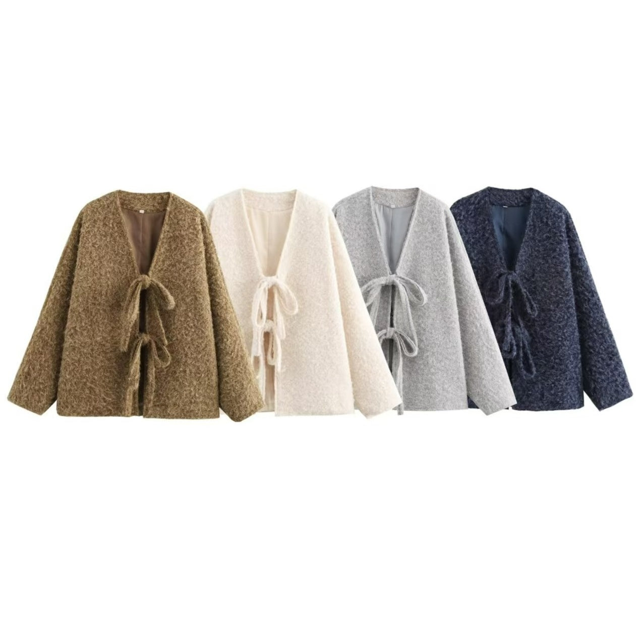 Women's Bow Tie Front Open Cardigan（50% OFF）