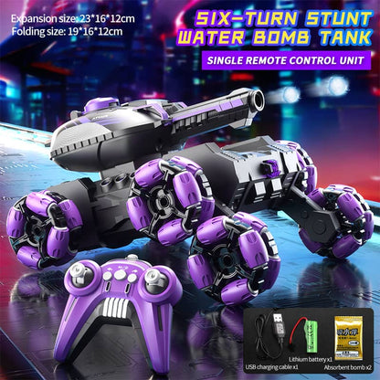 🔥Remote Control Six-Wheel Tank - Transformable for Battle🏎️