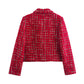 Warm Plaid Blazer and High-Waisted Skort 2 PCS Set（50% OFF）