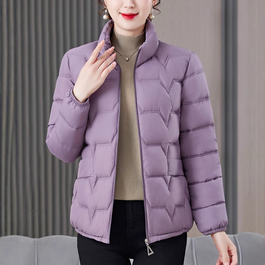 Women's Warm Stand Collar Quilted Puffer Jacket（50% OFF）