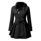 🔥🎄Women's Winter Double Breasted Jackets With Belt（50% OFF）