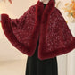 Women's Elegant Faux Fur Sequined Shawl Wrap（50% OFF）