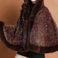 Women's Elegant Faux Fur Sequined Shawl Wrap（50% OFF）