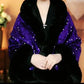 Women's Elegant Faux Fur Sequined Shawl Wrap（50% OFF）