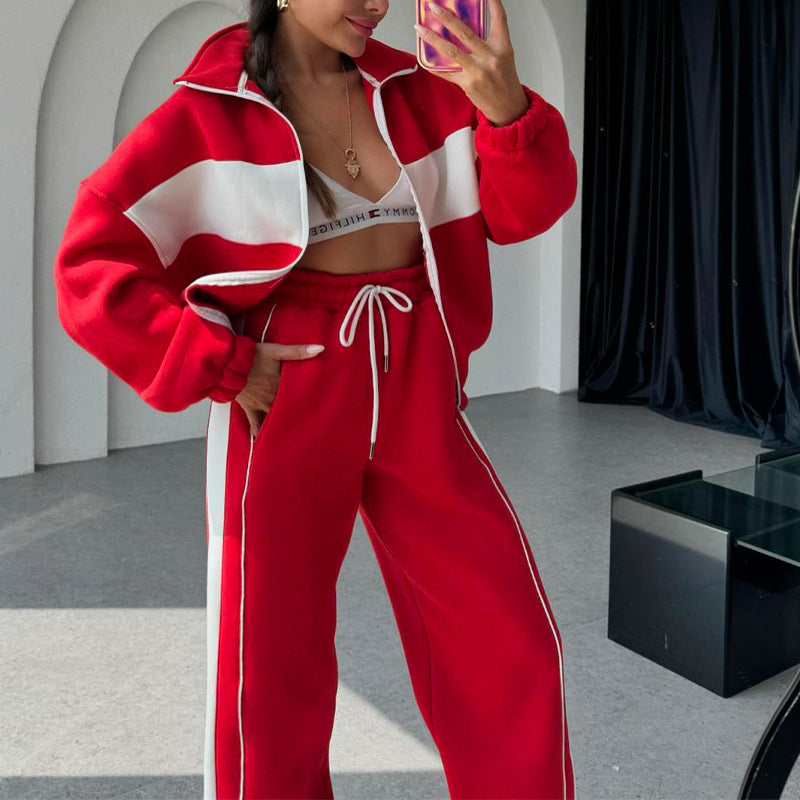 🎉Spring Sale 46% off 🛍️ Women's Two-Piece Color-Block Tracksuit