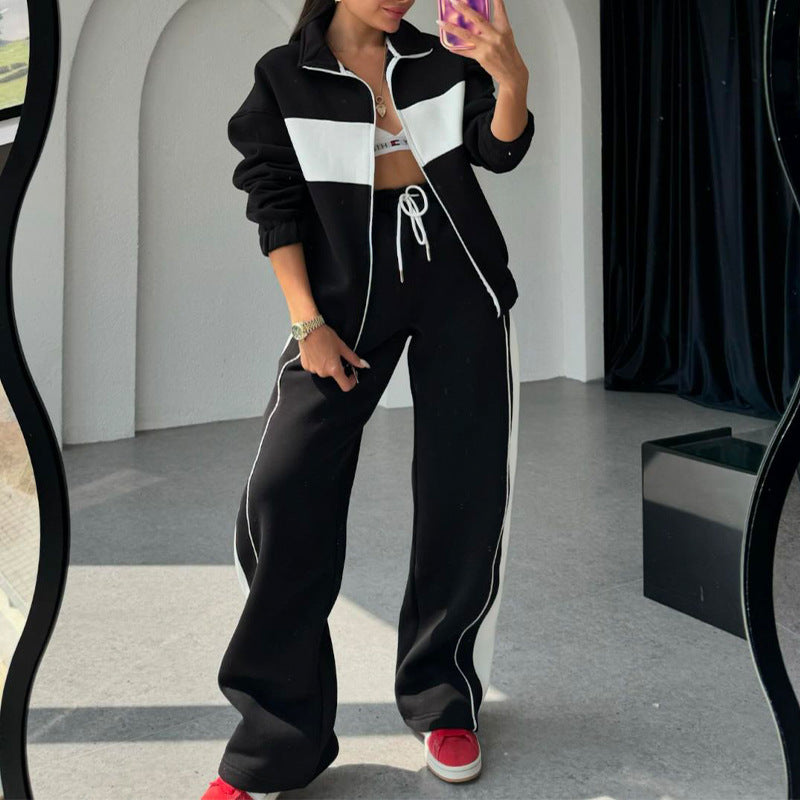 🎉Spring Sale 46% off 🛍️ Women's Two-Piece Color-Block Tracksuit