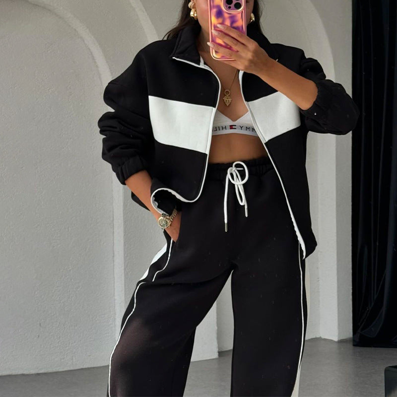 🎉Spring Sale 46% off 🛍️ Women's Two-Piece Color-Block Tracksuit