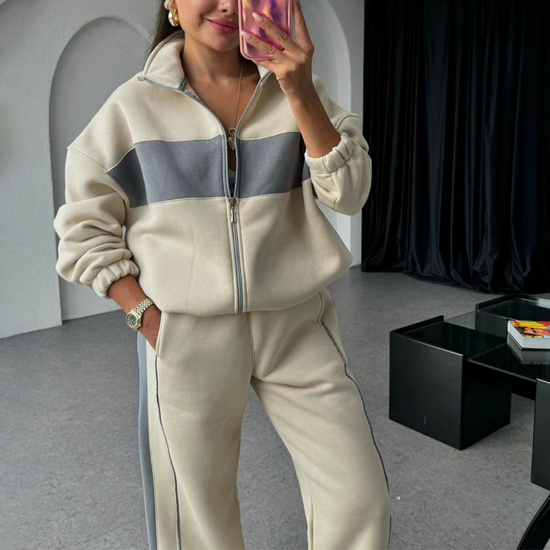 🎉Spring Sale 46% off 🛍️ Women's Two-Piece Color-Block Tracksuit