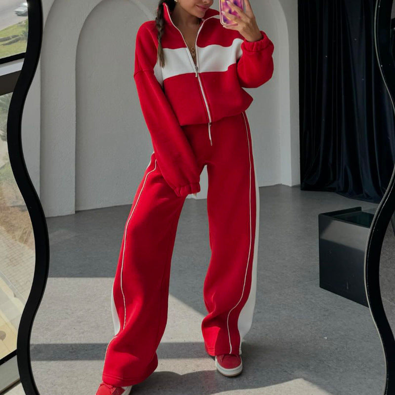 🎉Spring Sale 46% off 🛍️ Women's Two-Piece Color-Block Tracksuit