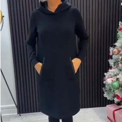 Women's Casual Loose Pullover Hoodie Dress