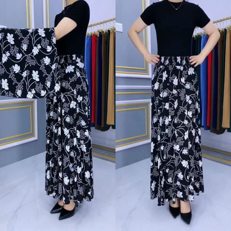 🎉Spring Hot Sale🎉Elastic Waist Pleated Maxi Skirt