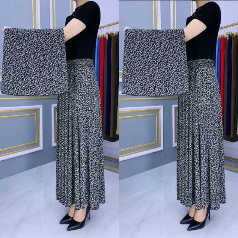 🎉Spring Hot Sale🎉Elastic Waist Pleated Maxi Skirt