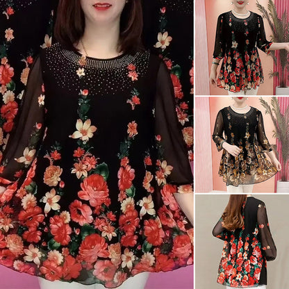 Women’s Floral Print Flare Tunic
