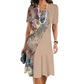 Women's Elegant Floral Print Round Neck Dress🌺