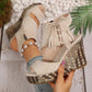 🔥Summer Hot Sale-50% Off🩷Women's Tassel Open Toe Platform Wedge Sandals