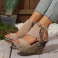 🔥Summer Hot Sale-50% Off🩷Women's Tassel Open Toe Platform Wedge Sandals