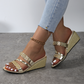 🌴Summer Specials🌴Trendy Crystal-Adorned Wedge Sandals✨