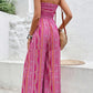 Women's Printed High-Slit Strapless Jumpsuit