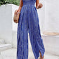 Women's Printed High-Slit Strapless Jumpsuit