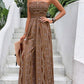 Women's Printed High-Slit Strapless Jumpsuit
