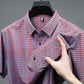 Men's Casual Vibrant Plaid High Stretch Lapel Short Sleeve Shirt✨