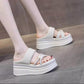 Women's Rhinestone Thick Platform Slip-On Sandals💎