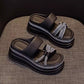 Women's Rhinestone Thick Platform Slip-On Sandals💎