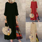 Women's Long Vintage Floral Print Round Neck Dress💖