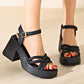 🎉Summer Fashion New👡Women’s Open Toe High Chunky Heel Sandals