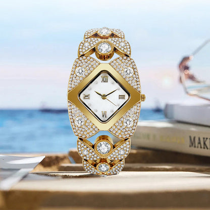 ⏳Time-limited Special⌛Women's Retro Quartz Watch with Sparkling Rhinestones💎