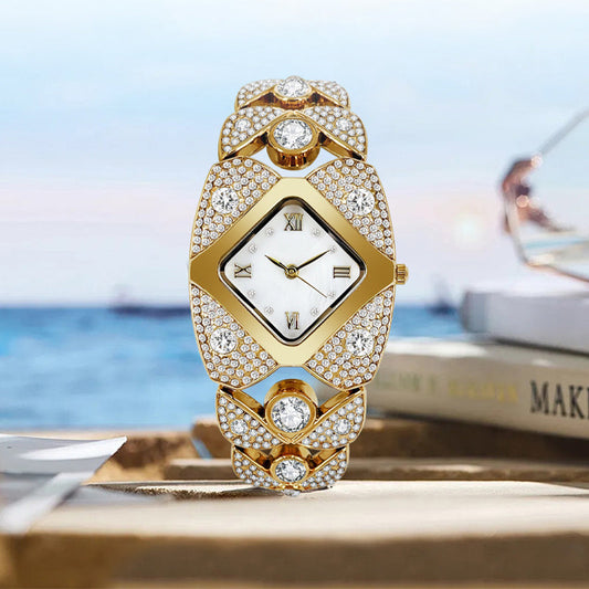 ⏳Time-limited Special⌛Women's Retro Quartz Watch with Sparkling Rhinestones💎