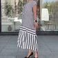 Women's Loose Striped Button Down Long Dress👗