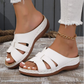 Women's Breathable Cozy Flat Sole Faux Leather Sandals🔥