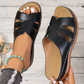 Women's Breathable Cozy Flat Sole Faux Leather Sandals🔥