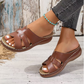 Women's Breathable Cozy Flat Sole Faux Leather Sandals🔥