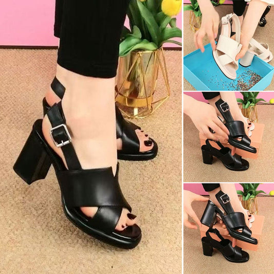 🔥Women's Open Toe Chunky Heel Sandals