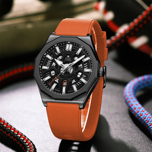 Luxury Skeleton Quartz Wristwatch with Calendar Function✨