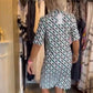 🌟Shirt Collar Geometric Pattern Short-Sleeve Dress