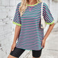 🔥🔥🔥Women's Relaxed Fit Striped Tee