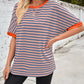 🔥🔥🔥Women's Relaxed Fit Striped Tee