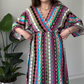 ⏰LAST DAY PROMOTION - 50%OFF💖Women's Printed Color-Block V-Neck Maxi Dress