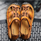 🔥Men's Breathable Knit Faux Leather Sandals👣