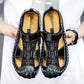 🔥Men's Breathable Knit Faux Leather Sandals👣