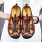 🔥Men's Breathable Knit Faux Leather Sandals👣