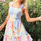🌸 Romantic Bloom! Floral printed sleeveless mini dress 👗