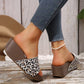 ✨Women's Leopard Platform Slip-On Wedge Sandals👡