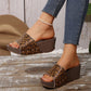 ✨Women's Leopard Platform Slip-On Wedge Sandals👡