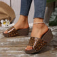 ✨Women's Leopard Platform Slip-On Wedge Sandals👡